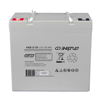 Аккумулятор для ИБП Энергия АКБ 12-55 (тип AGM) - ИБП и АКБ - Аккумуляторы - Магазин стабилизаторов напряжения Ток-Про